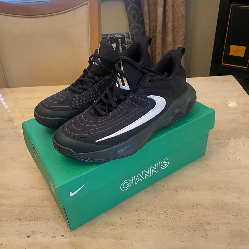 Nike Giannis Black and White Sneakers